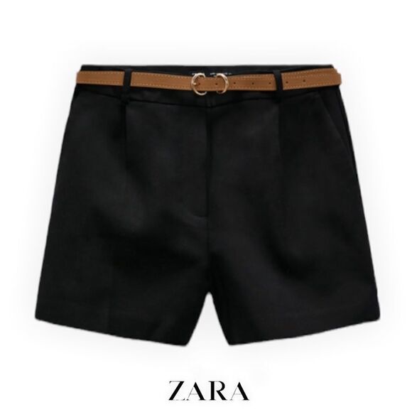 ZARA | Black | SHORTS WITH DARTS - Picture 2 of 12